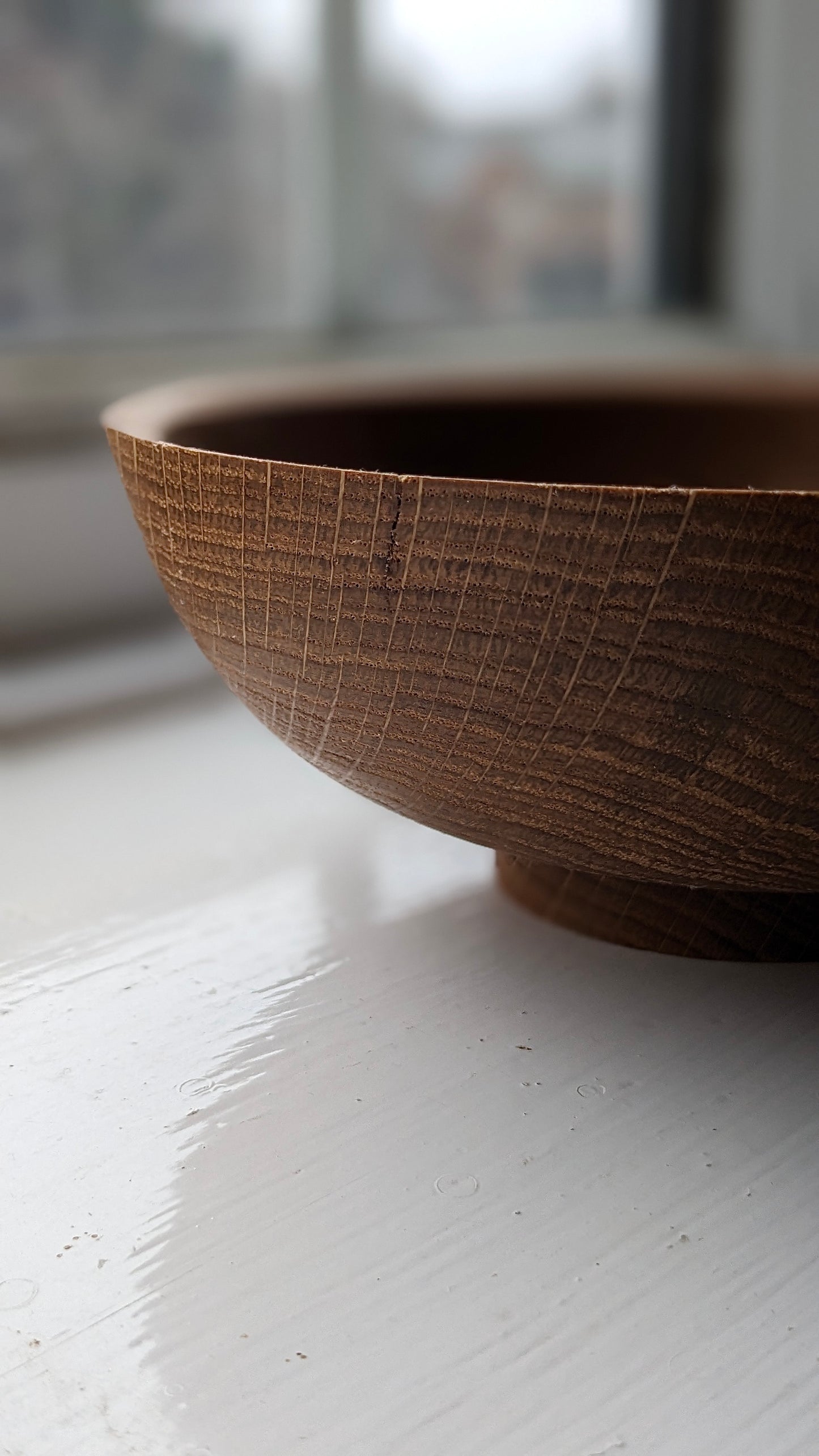 English Oak Fodder Bowl